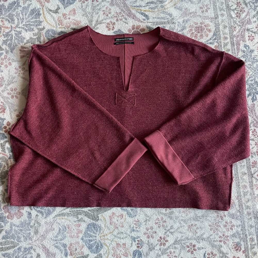 Urban Outfitters Maroon Oversized Sweater, Size M